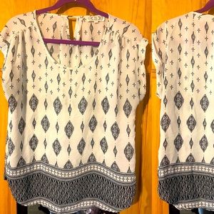 Black and white Sheer top